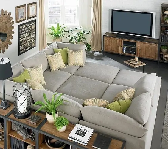pit sofa media room
