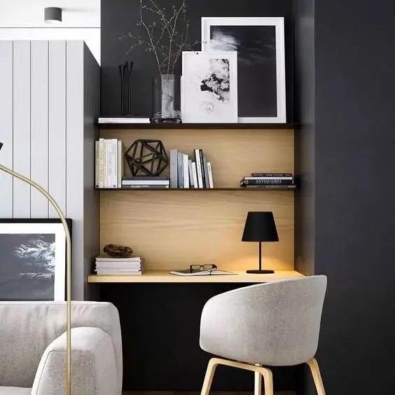 modern home office wall