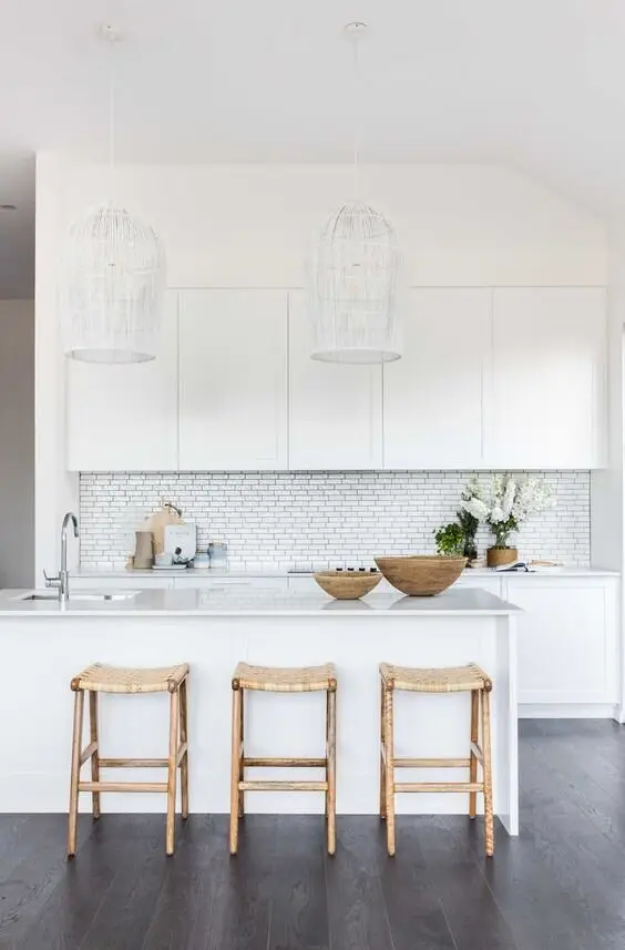 luxurious white kitchen