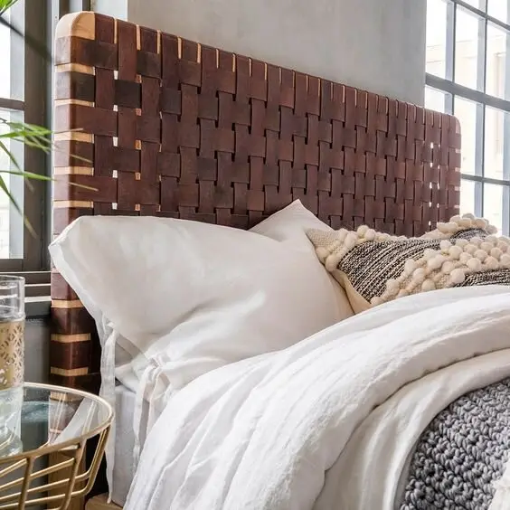 woven leather headboard