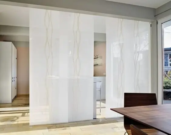 Sliding Curtains DIY room divider: Ethereal, delicate, beautiful. The Japanese Noren curtains will perfectly fit into any