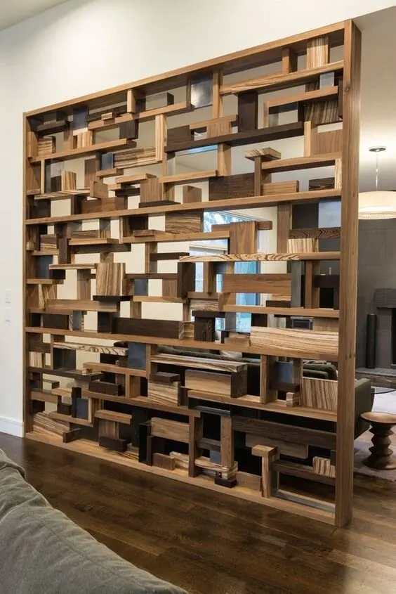 recycled wood room divider