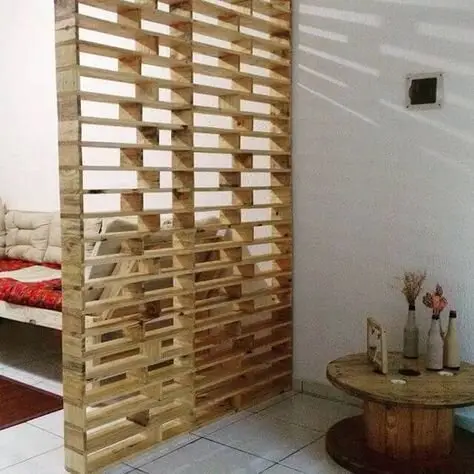 recycled pallet room divider