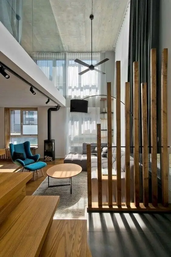 recycled wood room divider