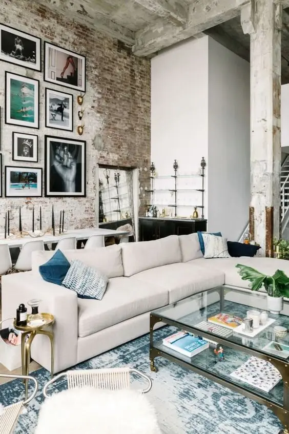 modern maximalist living room