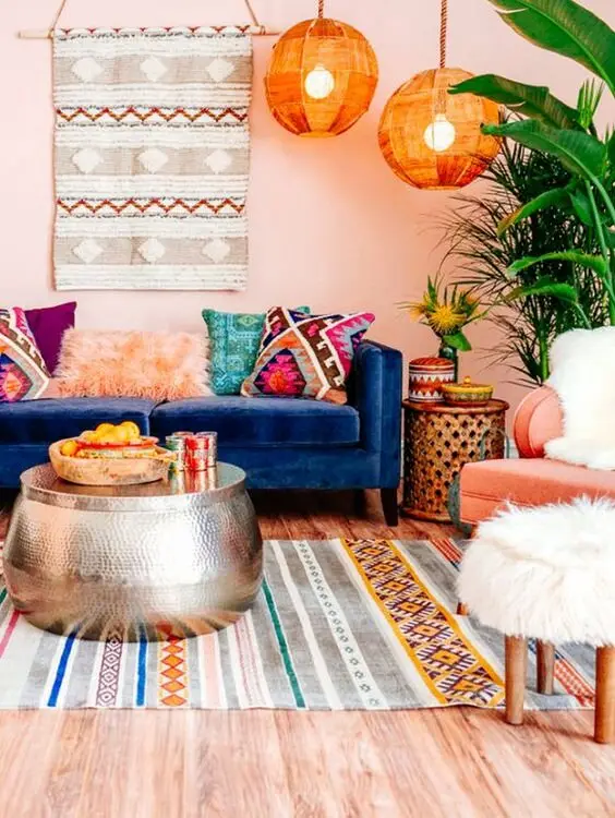 cozy boho living room