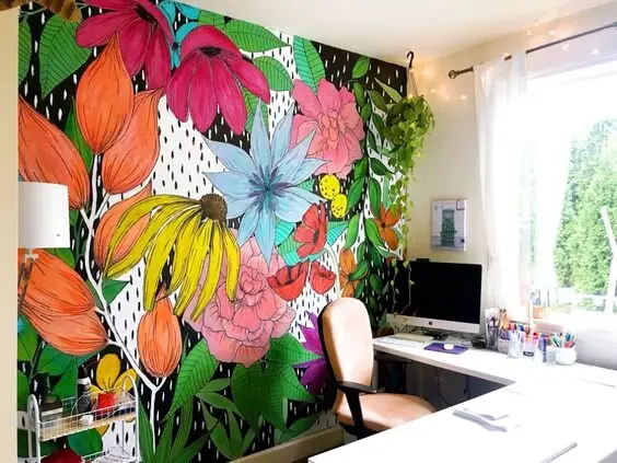 colourful home office
