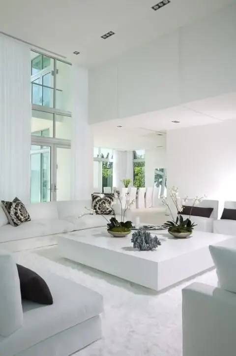 elegant white living room
