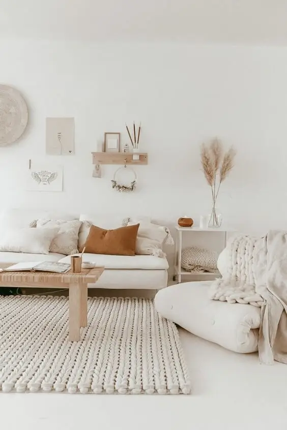 modern white living room