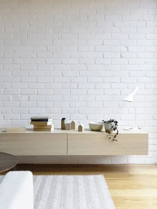 white brick wall