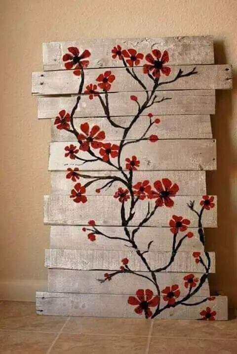rustic wood painting