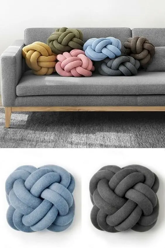 diy knot pillow