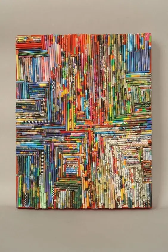 recycled paper wall art