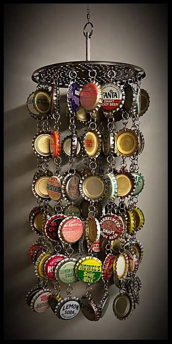 bottle cap wind chime