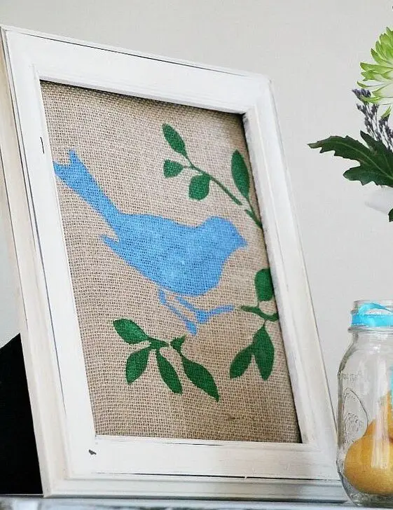 burlap painting
