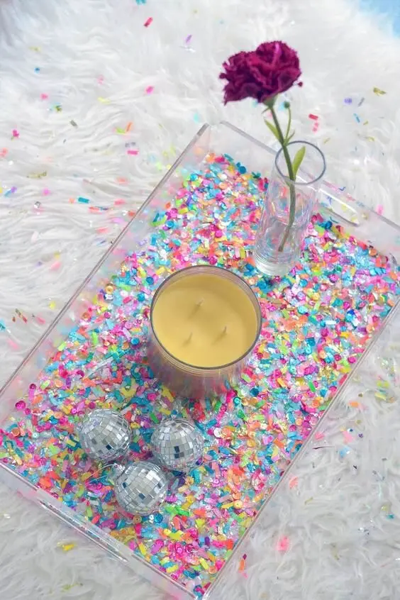 confetti serving tray