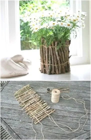 twig planter