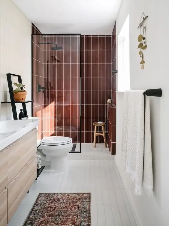 red shower area