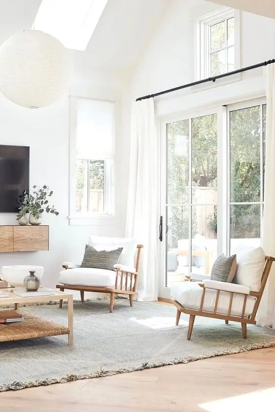white cottage living room