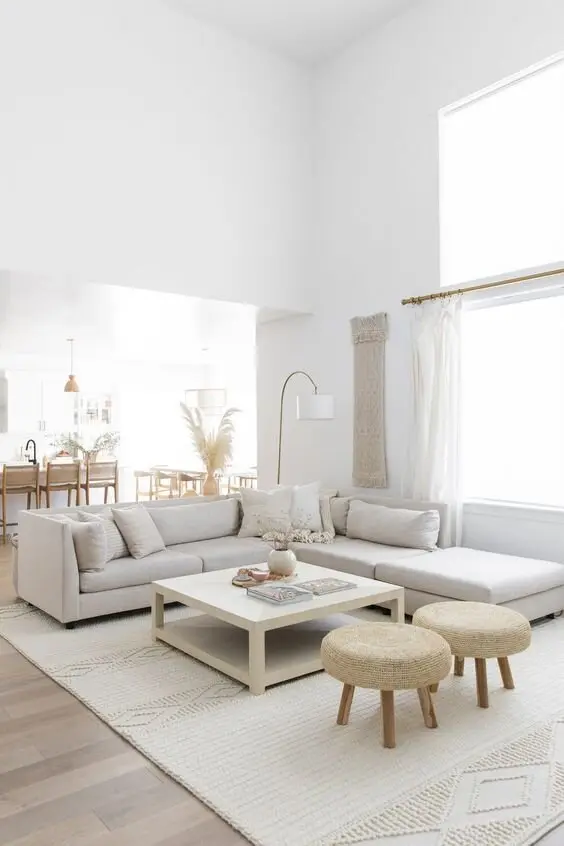 modern white living room