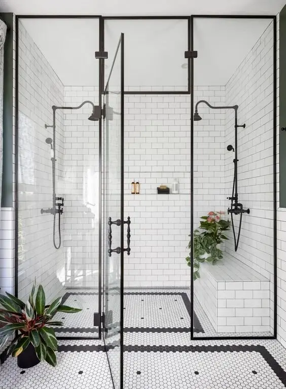 chic white shower