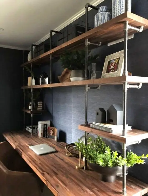 vintage industrial home office