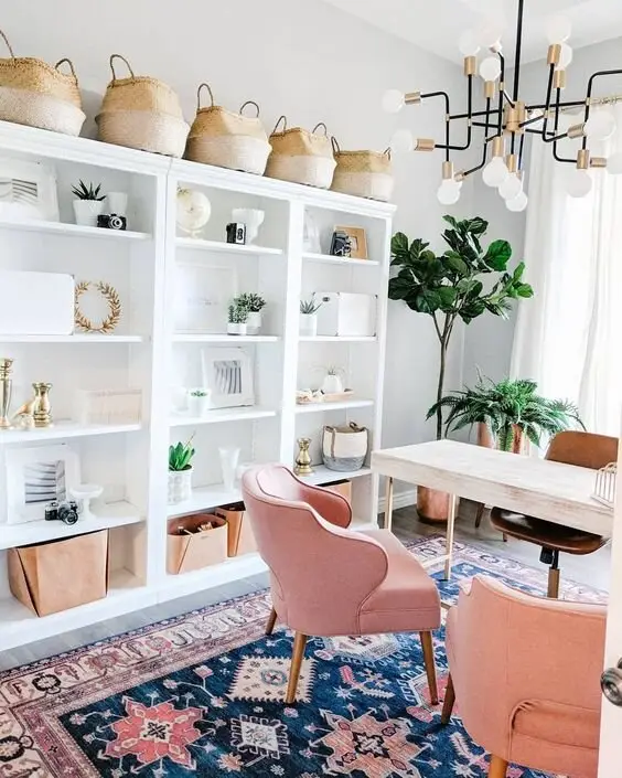 colorful home office