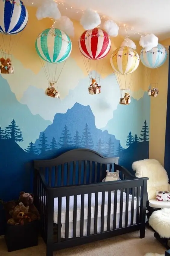 colorful woodland nursery