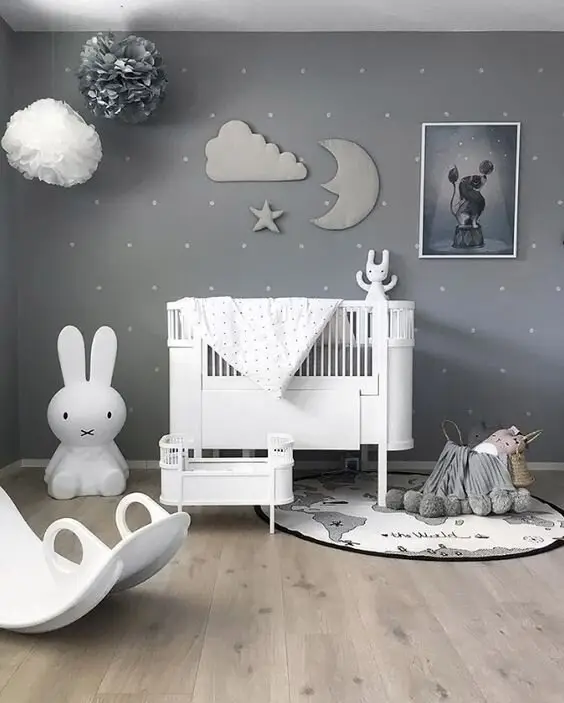 modern grey nursery