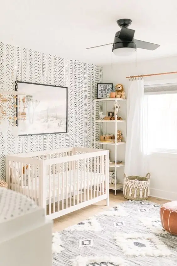 gender neutral boho nursery