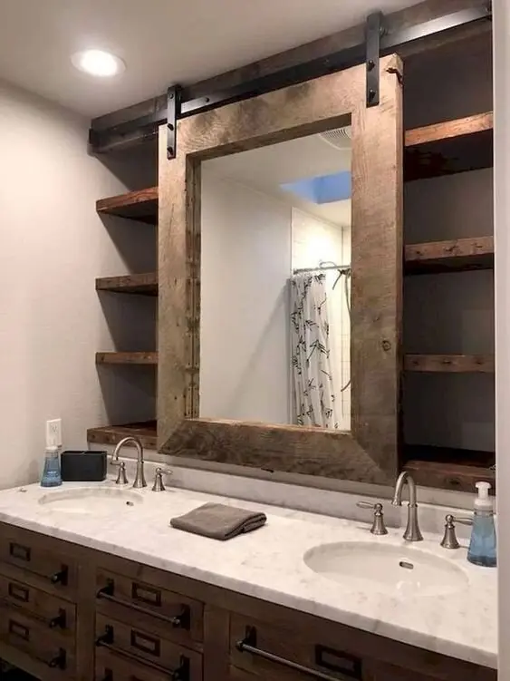 rustic bathroom cabinet