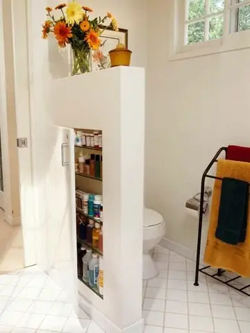 bathroom cabinet divider