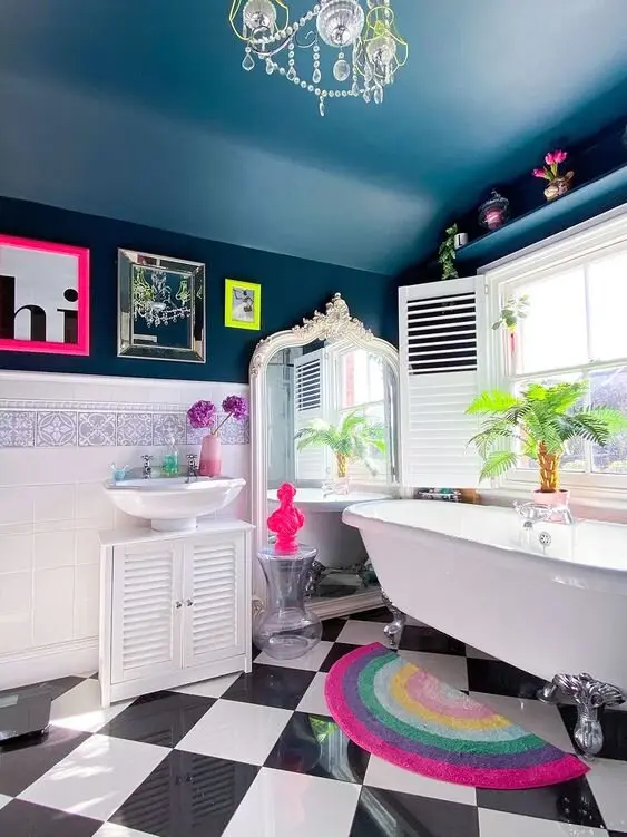 retro style bathroom