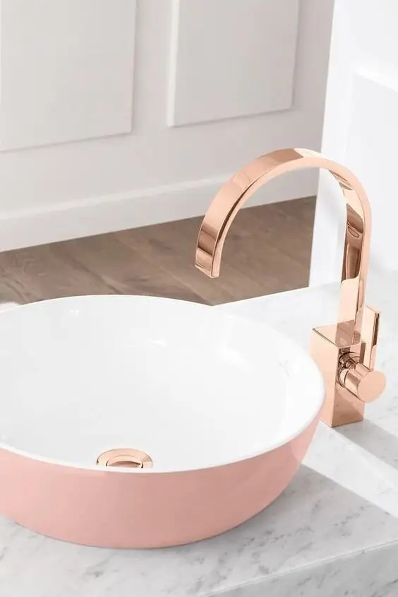 rosegold bathroom fixtures