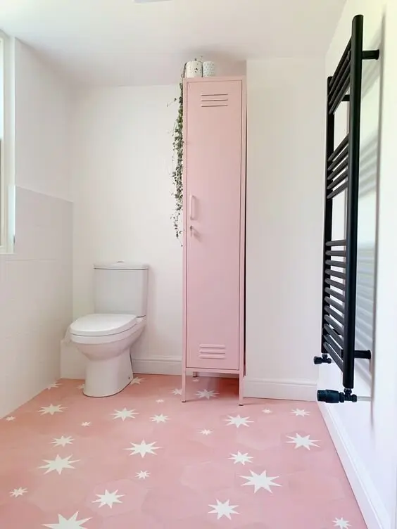 colourful bathroom floor