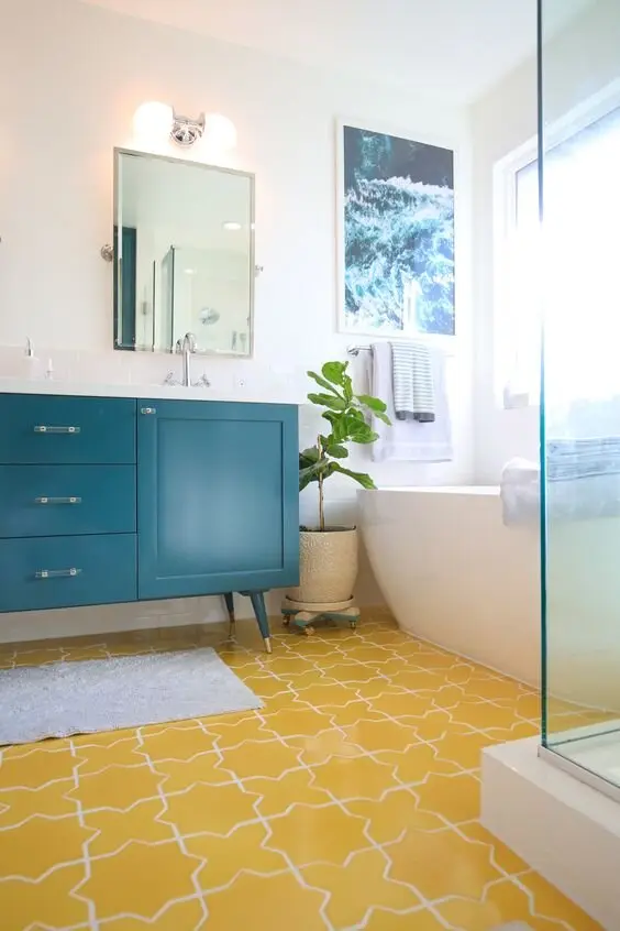 colourful bathrooms