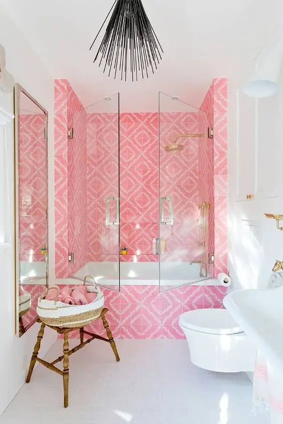 pink bathrooms