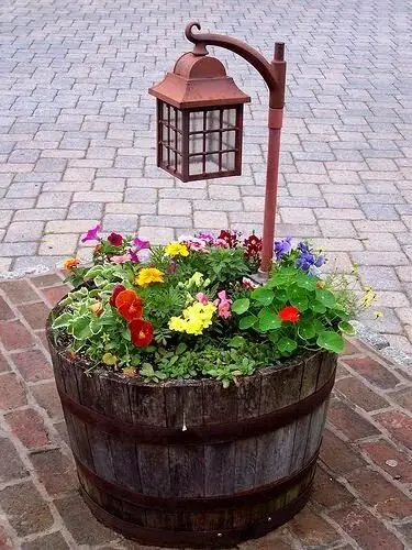 barrel garden planter