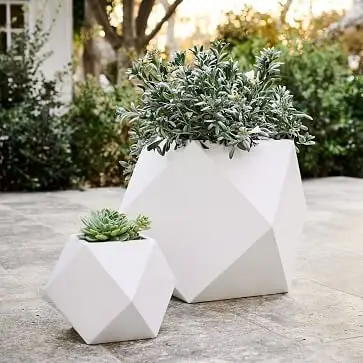 modern geometric garden planters