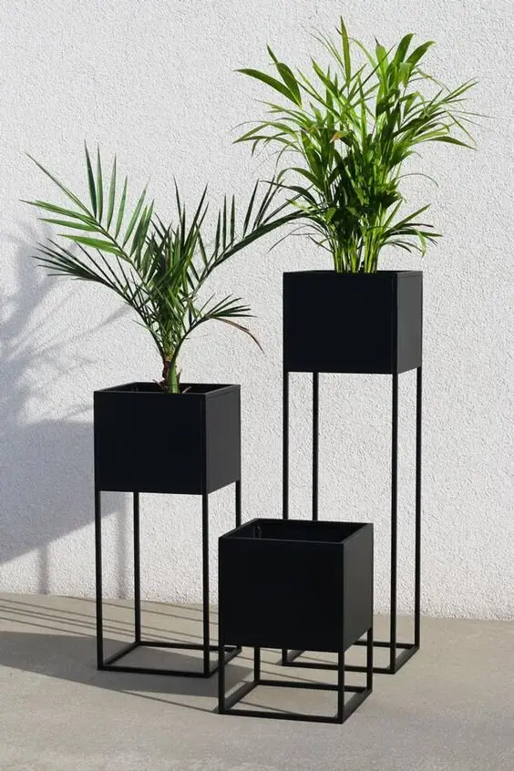 raised steel planters