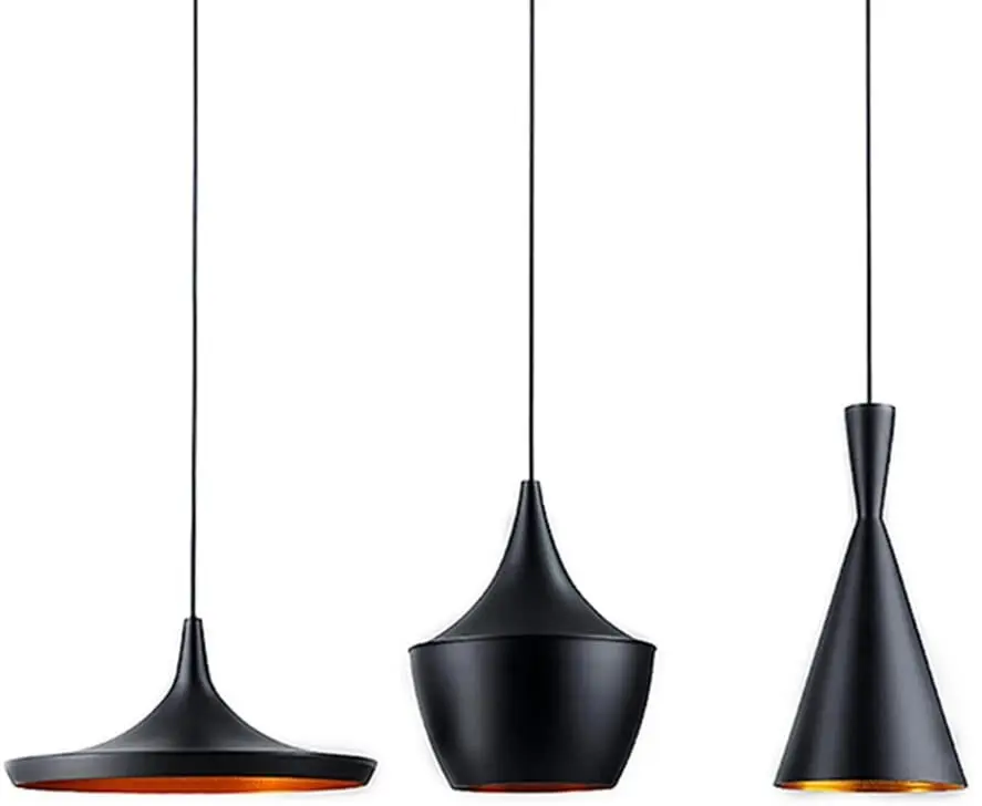 black pendant lights