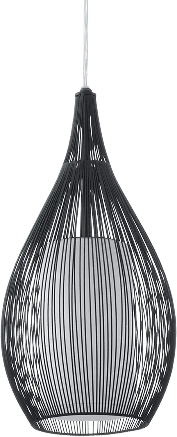 black steel pendant light