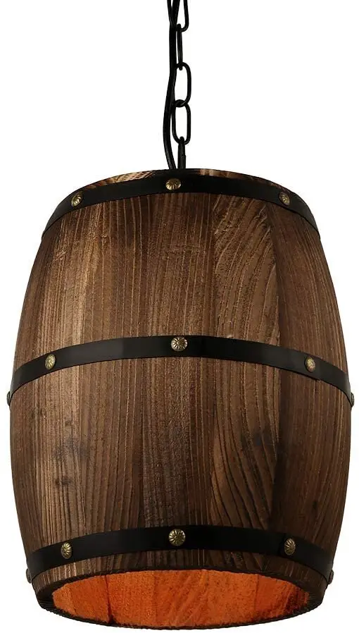 wine barrel pendant light