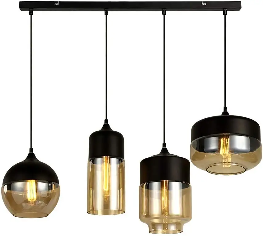 amber bottle pendant lights