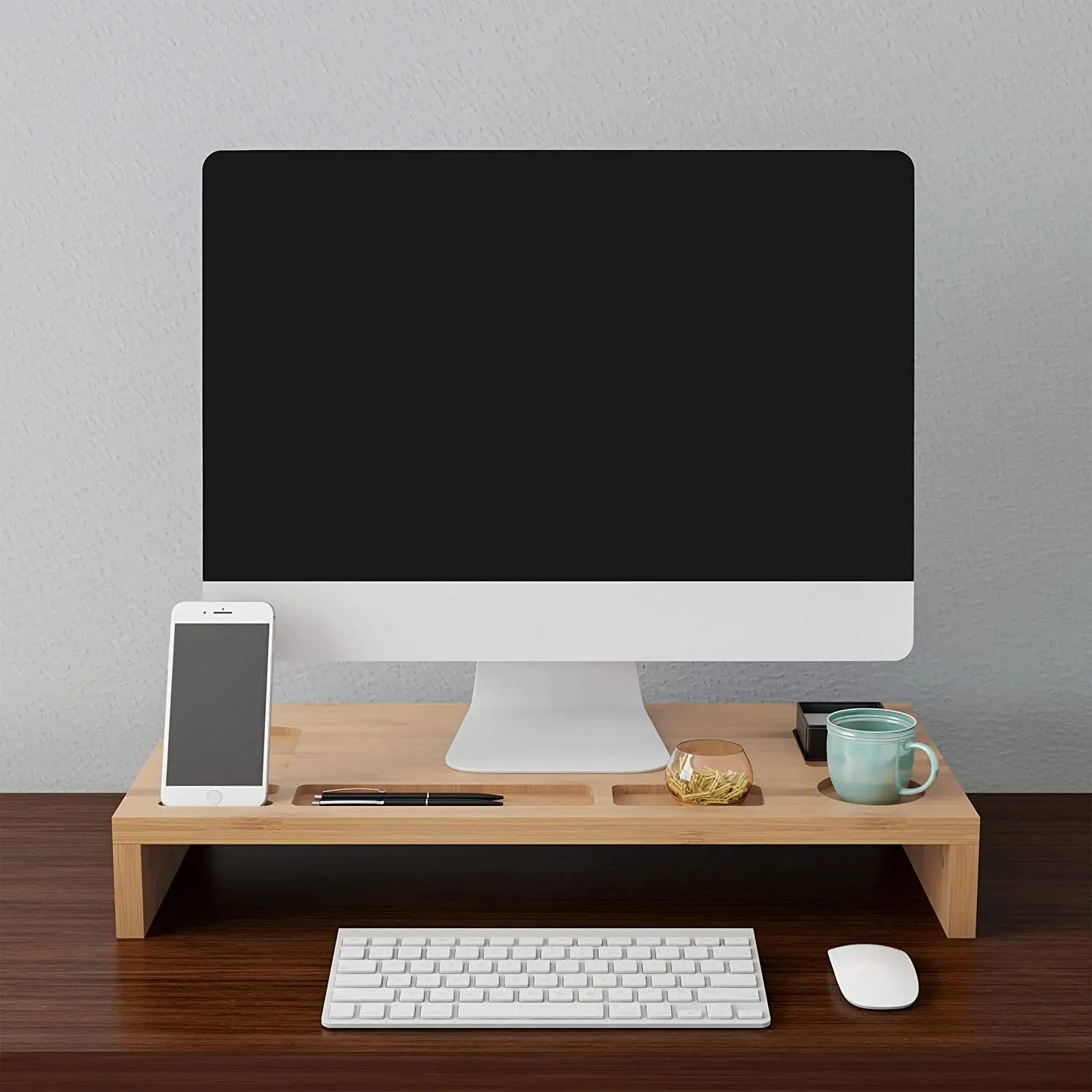 home office monitor riser