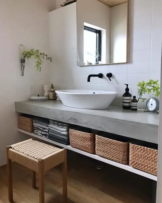 modern concrete vanity