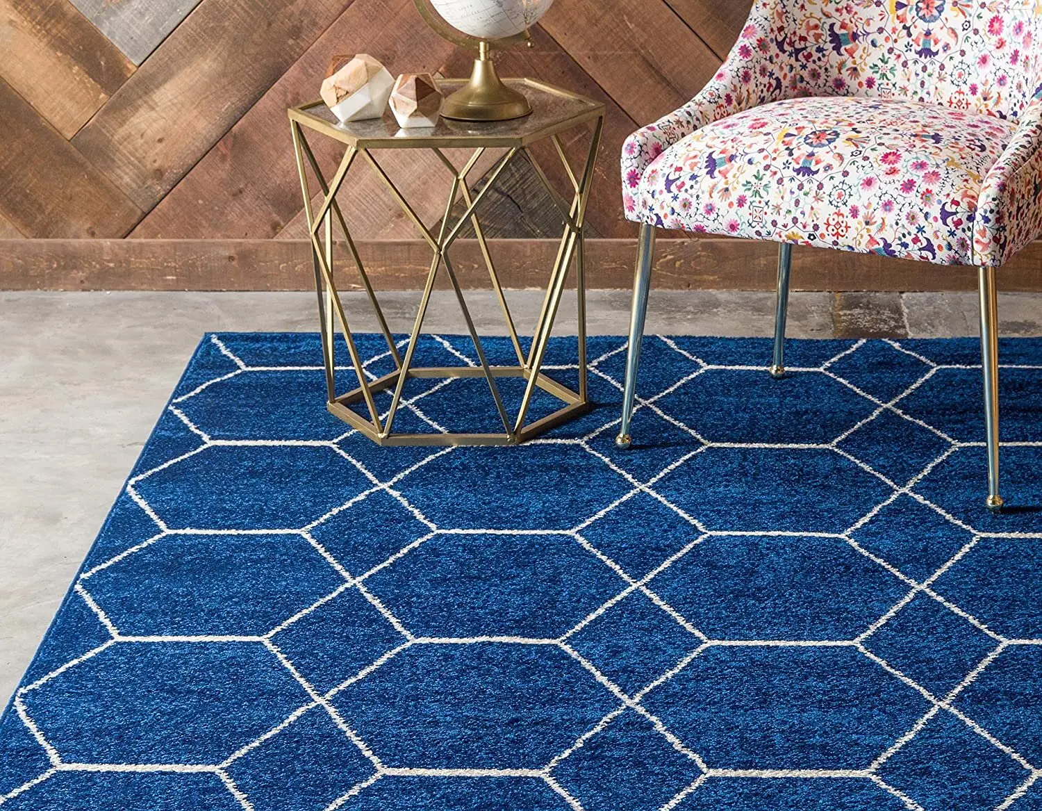 blue modern rug