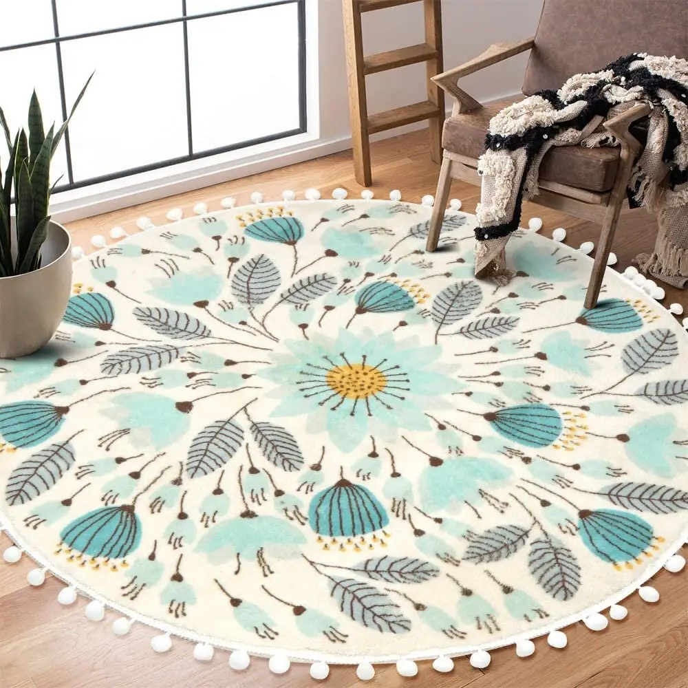 round velvet area rug