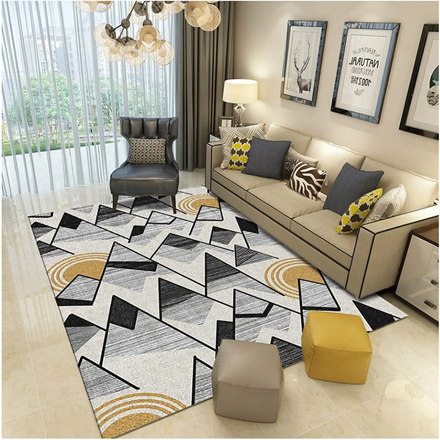 modern graphics rug