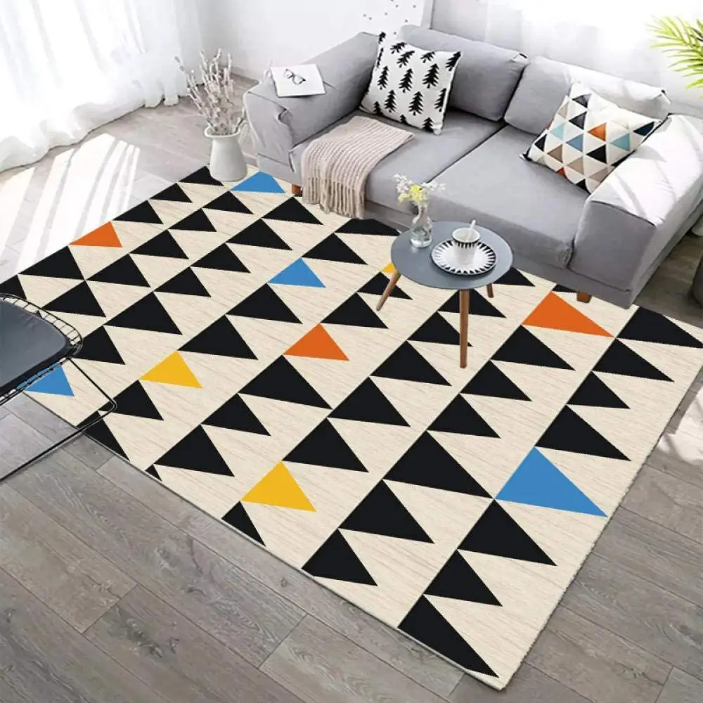 colorful living room rug